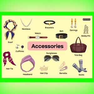 Accessories: Watches, Jewelry, Handbags, Purses, Scarfs, Hats, Gloves, etc